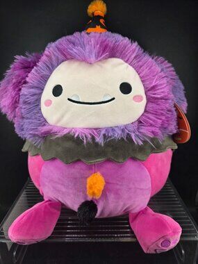 Squishmallows Woxie 14" Plush Purple Fuzzy Monster Halloween Costume New